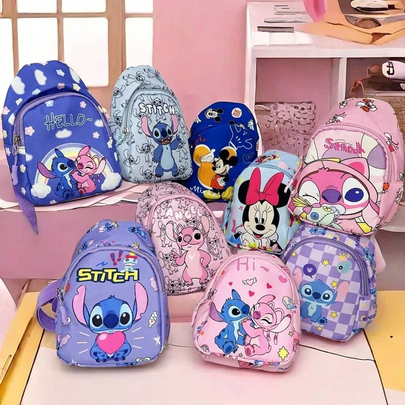 

Disney Stitch children's bag cloth shoulder crossbody chest bag male and female baby wear coin purse chest bag or Lipstick