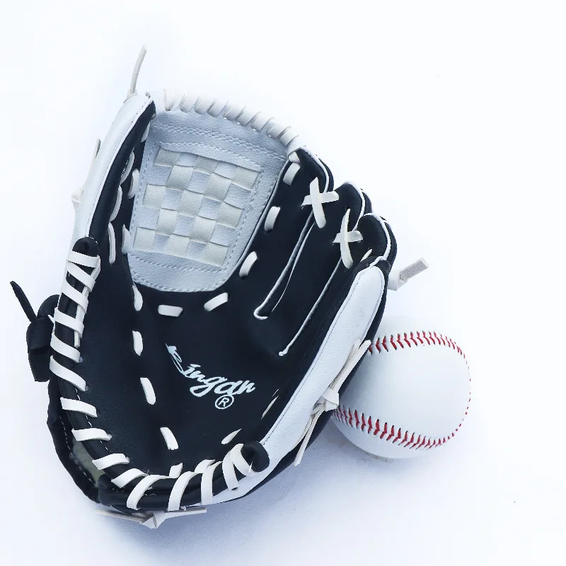 Baseball Gloves Thickened Adults Softball Protective Catcher Gloves 12.5 Inches PVC Wear-resistant Sports Hand Protective Gear