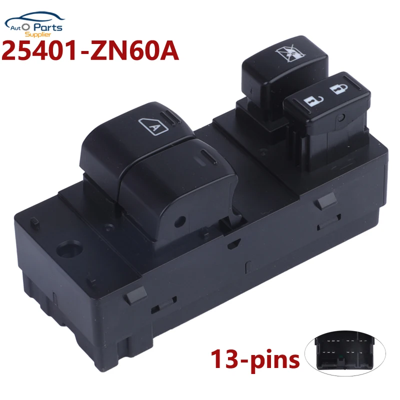 

Новый переключатель электростеклоподъемника 25401-ZN60A 25401ZN6 0A для Nissan Altima, 2 двери, 2008, 2009, 2010, 2011, 2012, 25401-ZN60B