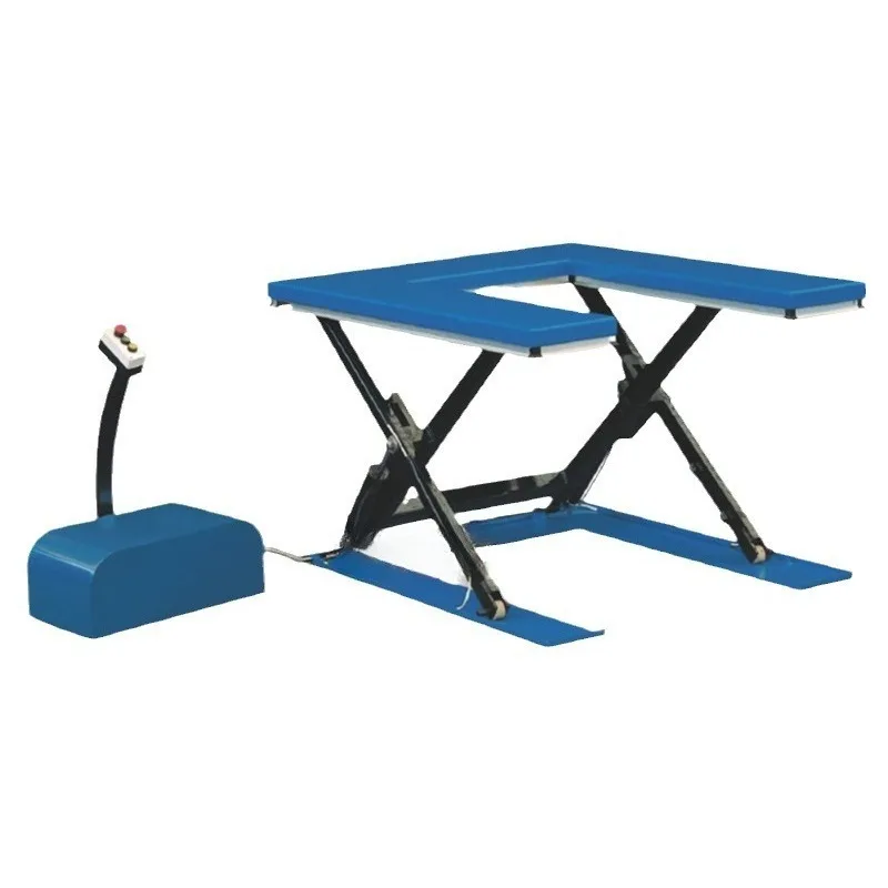 Hydraulic elevator for U-shaped fixed pallet tray