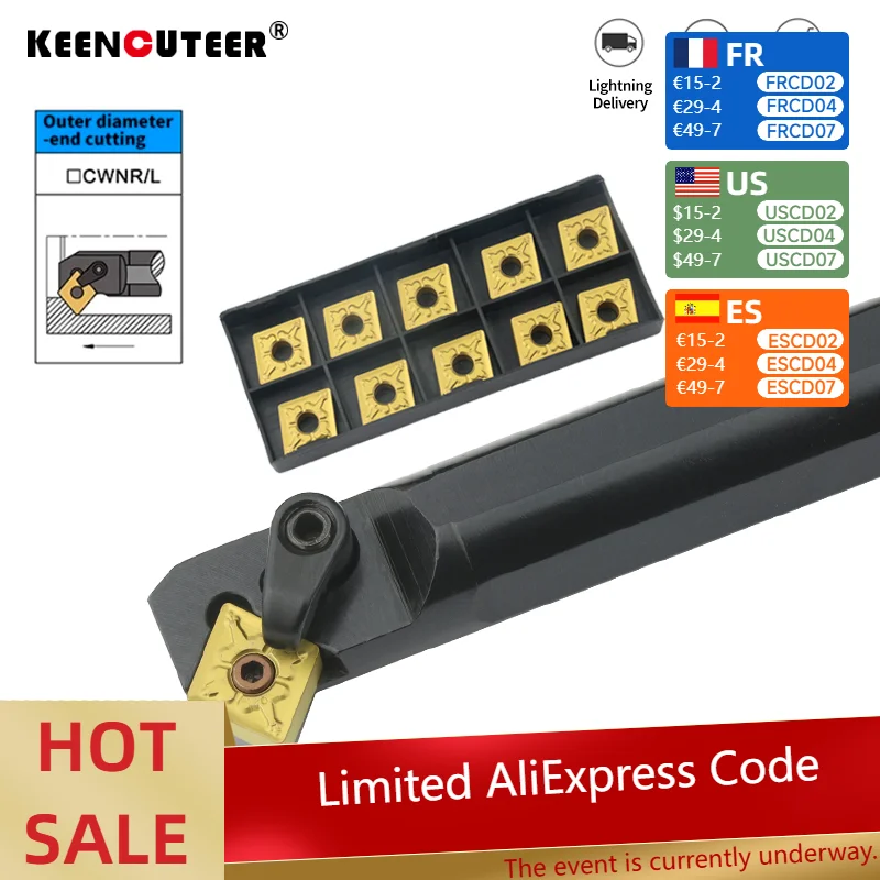 

MCWNL S20R-MCWNR12 S25S-MCWNR12 S20R-MCWNL12 CNC Lathe Tool Holder Internal Turning Tool , For CNMG12 Carbide Inserts Boring Bar