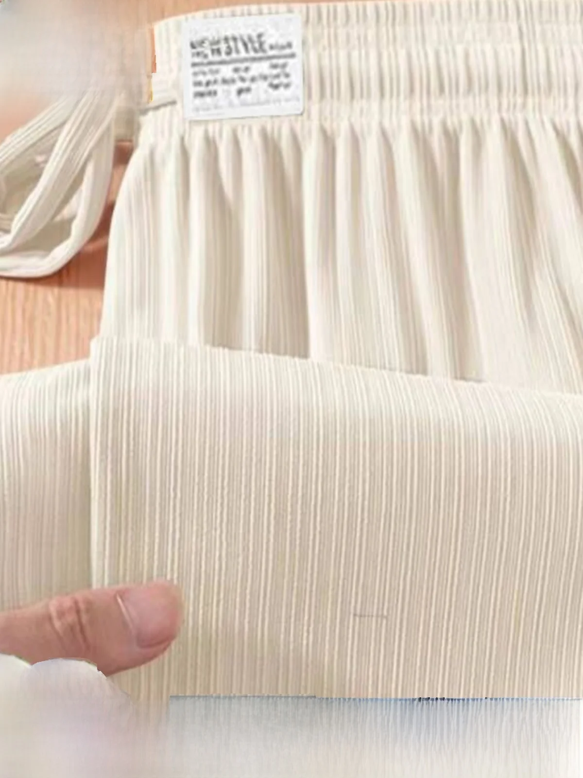 レディースサマー薄氷シルクゆったりワイドレッグパンツカジュアルストレートチューブトラウザーズハイウエスト九分丈中国ブランド女性用ジーンズ