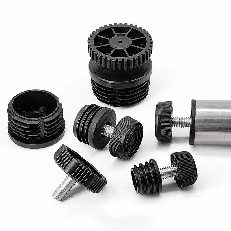 Piedini per gambe della sedia di livellamento regolabili M6 M8 M10 Tappetino per mobili Base a vite Protezione per pavimento dell'armadio Tappetino antiscivolo Tappo per tubo dado