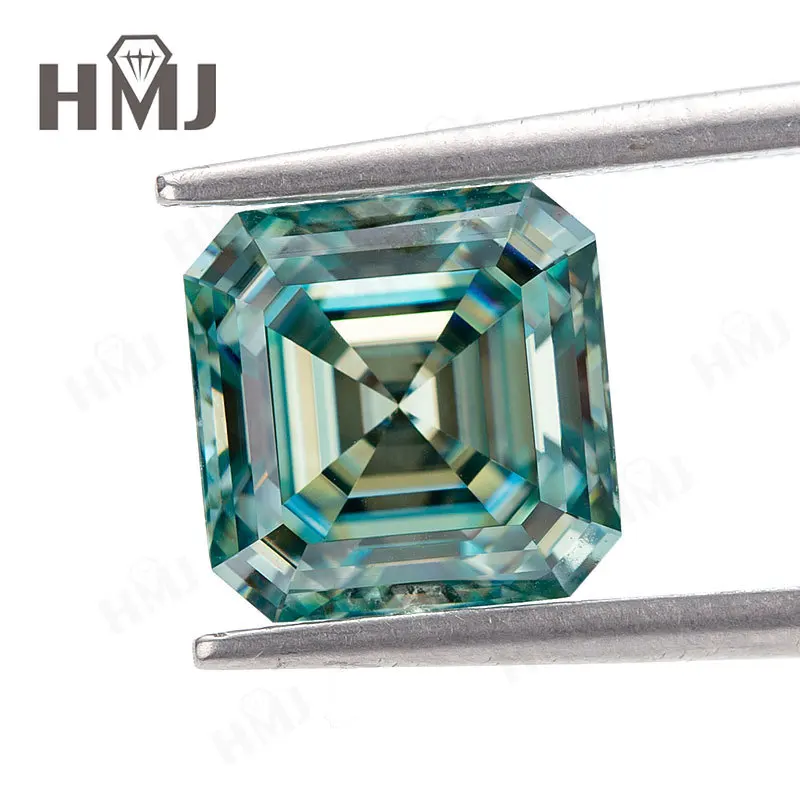 Großhandel Moissanit-Steine Asscher-Schliff Brillantschliff 0,35-10 Karat Lebendig Blau Champagnerfarben Laborgezüchtete Lose Edelsteine Perlen – Detail 13