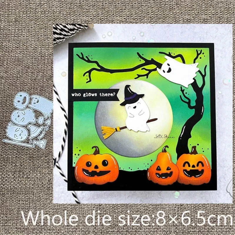 XLDesign Craft szablon metalowy wykrojniki piękny duch Halloween księga gości wykrojniki papier do albumów ręcznie robione kartki tłoczenie