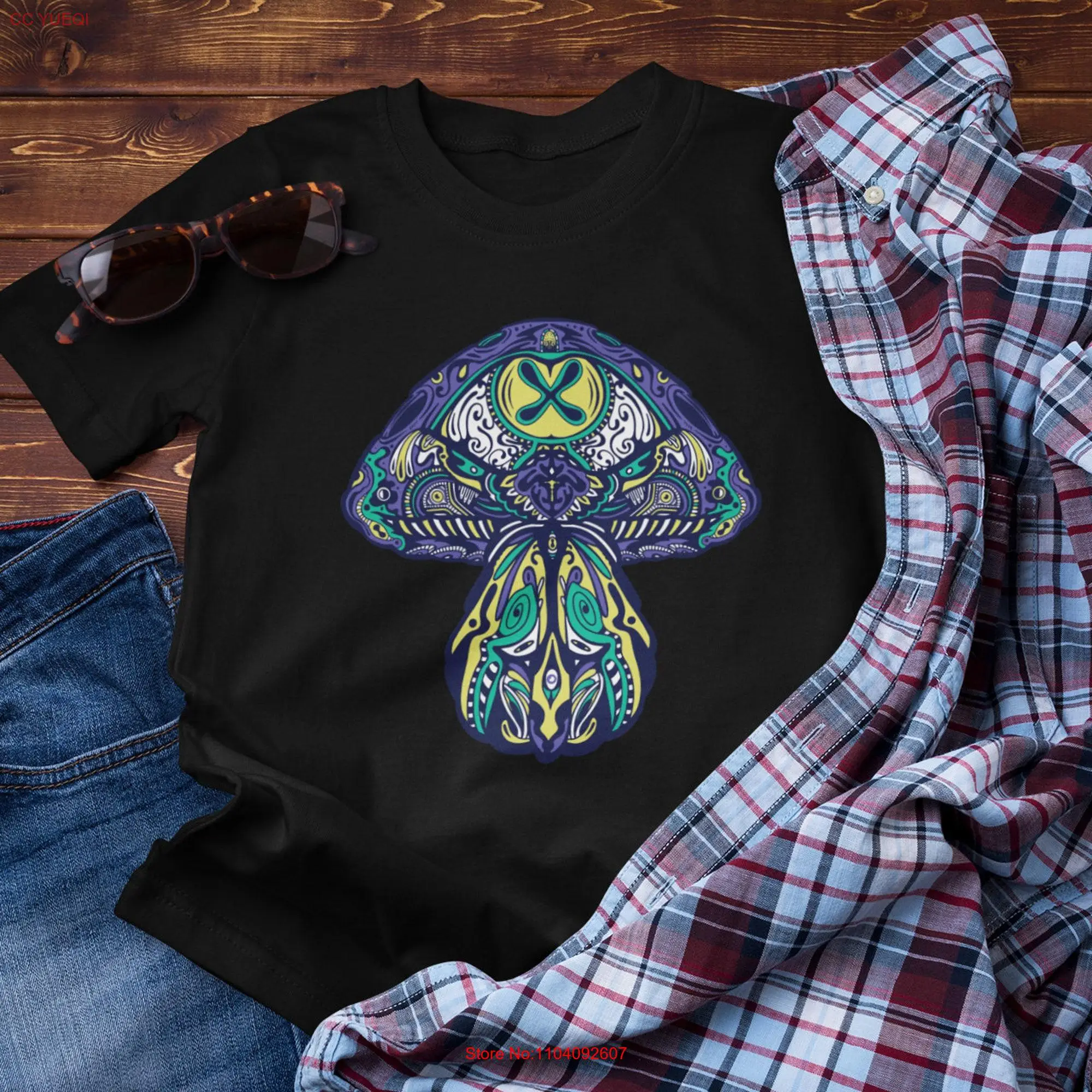 Aesthetic Mushroom T Shirt Magic Botanical Psychedelic Nature Lover Fungus long or short sleeves