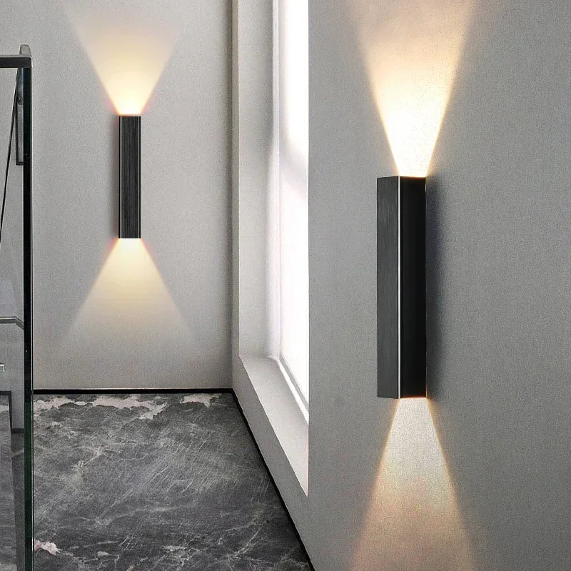 Brushed Wall Sconce Mirror Light for Villa Corridor Bedroom Bathroom Fixture Outdoor Lamp LED Tube Lighting Luminaria Decoration