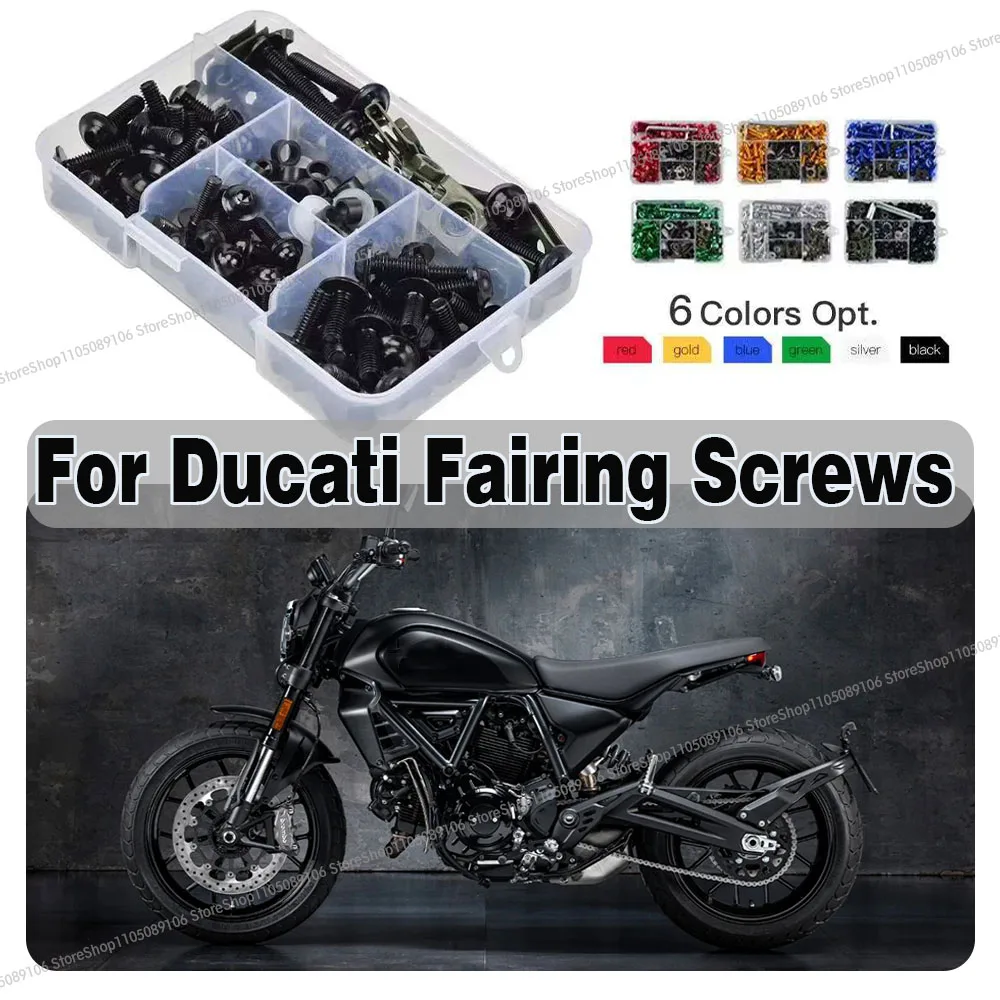 

For Ducati Scrambler Monster SP V2 V4 V4S V4R Supersport 950 950S 698 950 Diavel 1260 Motorcycle Fairing Screws Set Bolts Kit