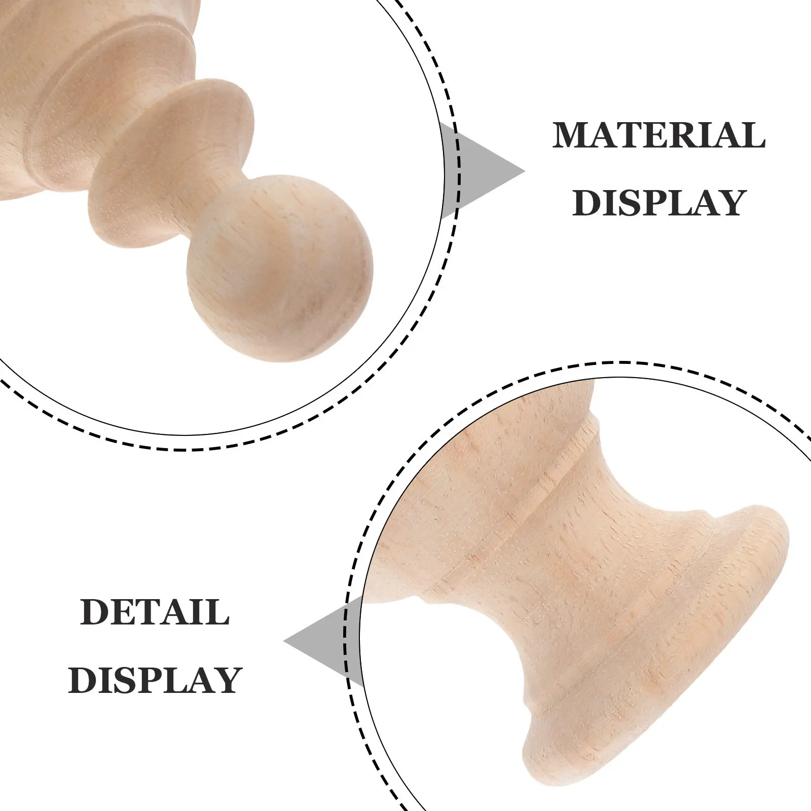 Solid Wood Carved Finials Decorative Post Caps for Staircases Bedposts Curtain Rods Indoor DIY Crafts Bed Post Finials