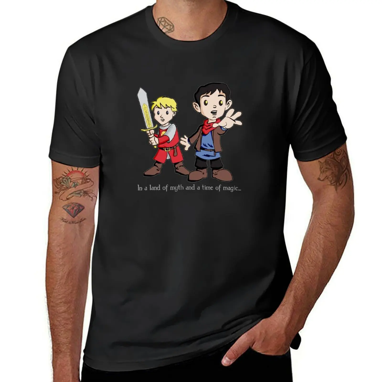 

Merlin & Arthur T-Shirt customizeds vintage clothes anime big and tall t shirts for men