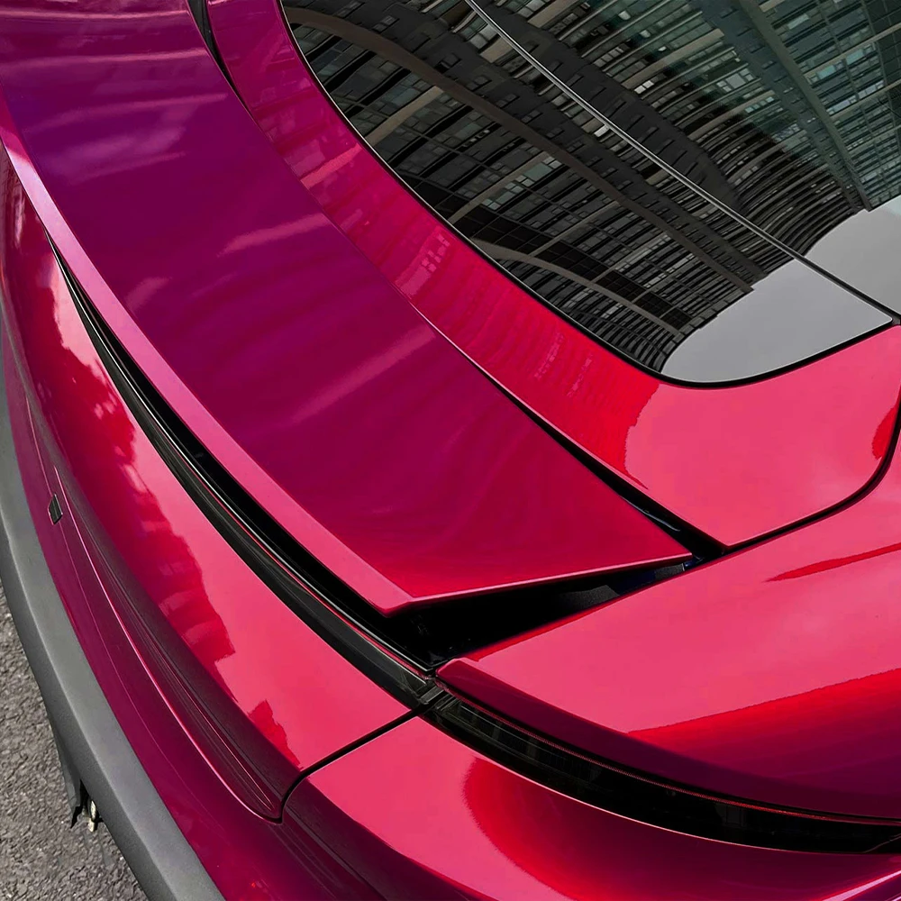 

Gloss PET Glass Tata Red Car Vinyl Wrap Film Air Bubble Free Self Adhesive PVC Car Body Decoration Color Change Film Accessories