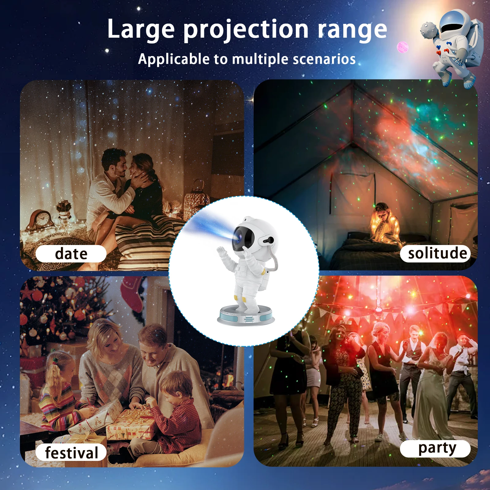 2025, Astronauten-Sternprojektor-Nachtlicht: mehrere Beleuchtungsmodi, Fernbedienung, Galaxie-Atmosphärenlampe für Schlafzimmer, Dekoration, Geschenk