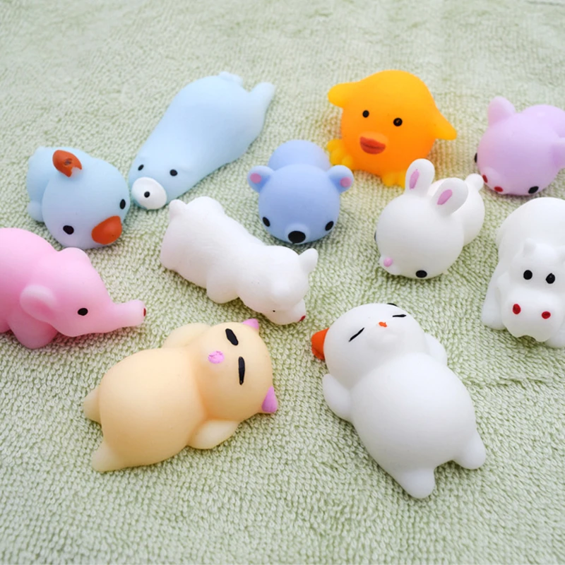 1~20PCS Kawaii Animal Models Squeeze Toys Creative Stress Relief Toy Squishies Squishy Anti-stress Ball For Baby Children Adult