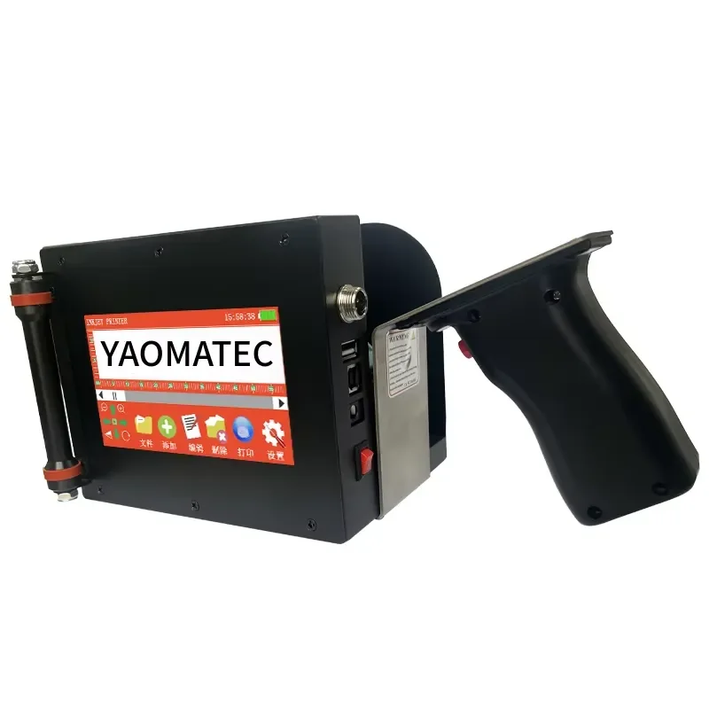 YAOMATEC Variable QR Code Barcode Expiry Date Industrial Handheld Inkjet Printer for Sheet Metal