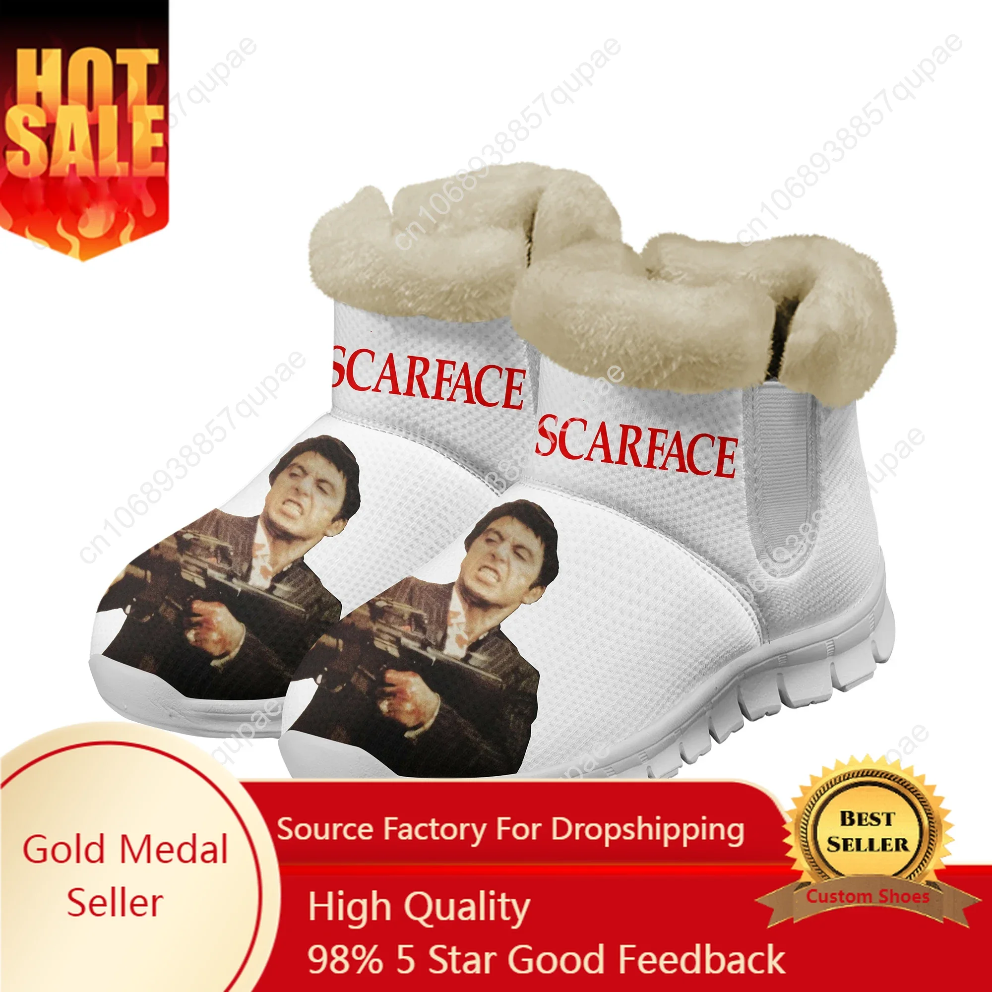 

Scarface Snow Boots Al Pacino Mens Womens Teenager Shoes Keep Warm High Quality Casual Lightweight Couple Sports Custom Sneakers