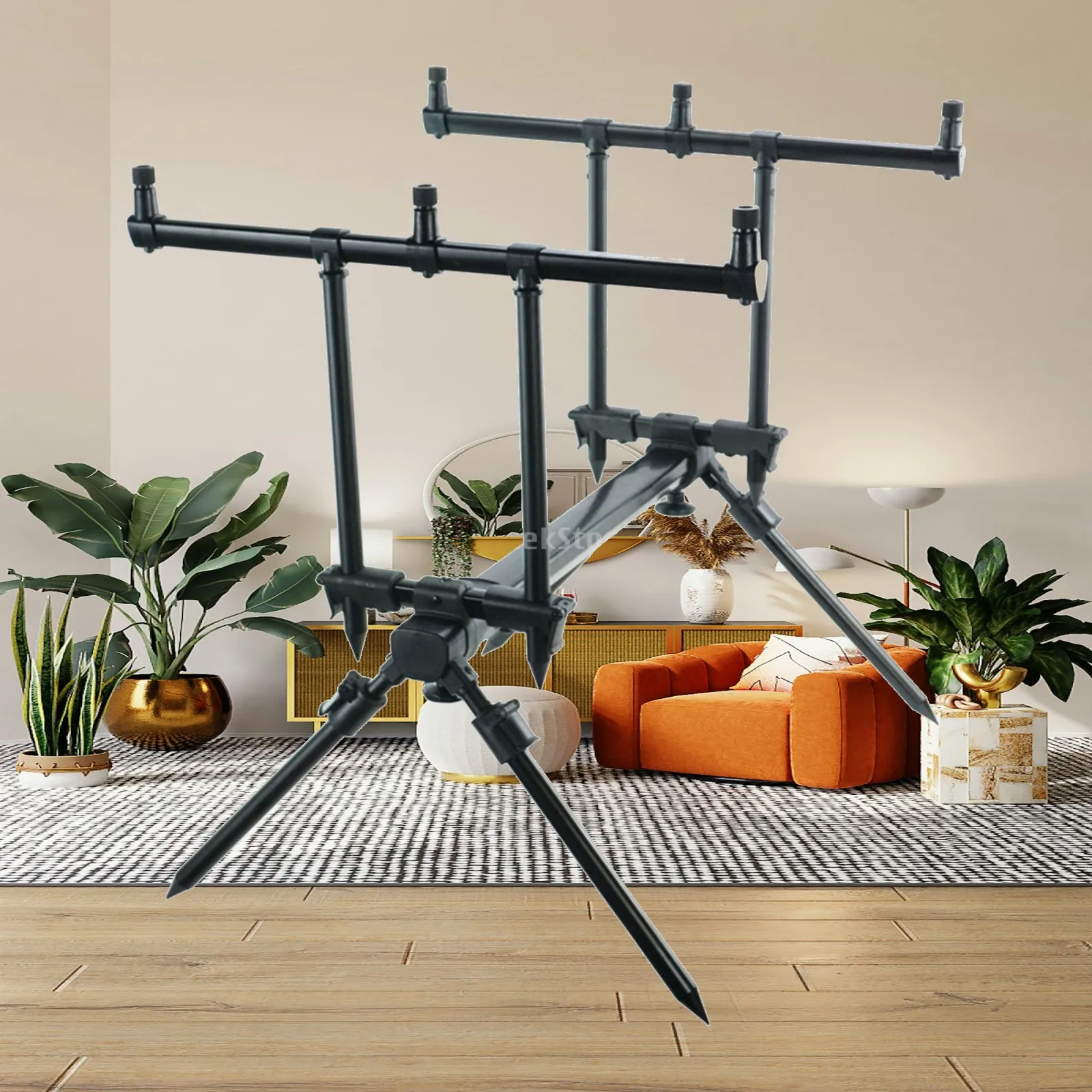Fishing Rod Support Stand Portable Fishing Rod Stand Aluminum Rustproof for Anglers, Outdoor