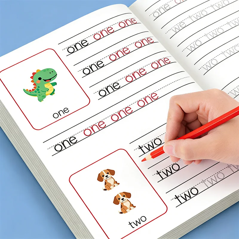 Alphabet A-Z Workbook, 32 Pages with 26 English Letters and Words Practice Book, English Letter and Word Learning, Children's Early Education Pen Control Training, Student Writing Aids