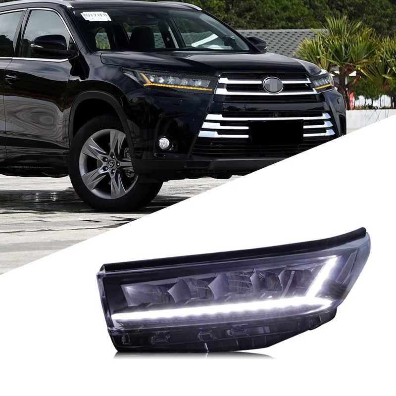 

Подходит для Toyota 18-20 новых фар Highlander в сборе, модифицированные светодиодные фары, дневные ходовые огни, стример, указатели поворота