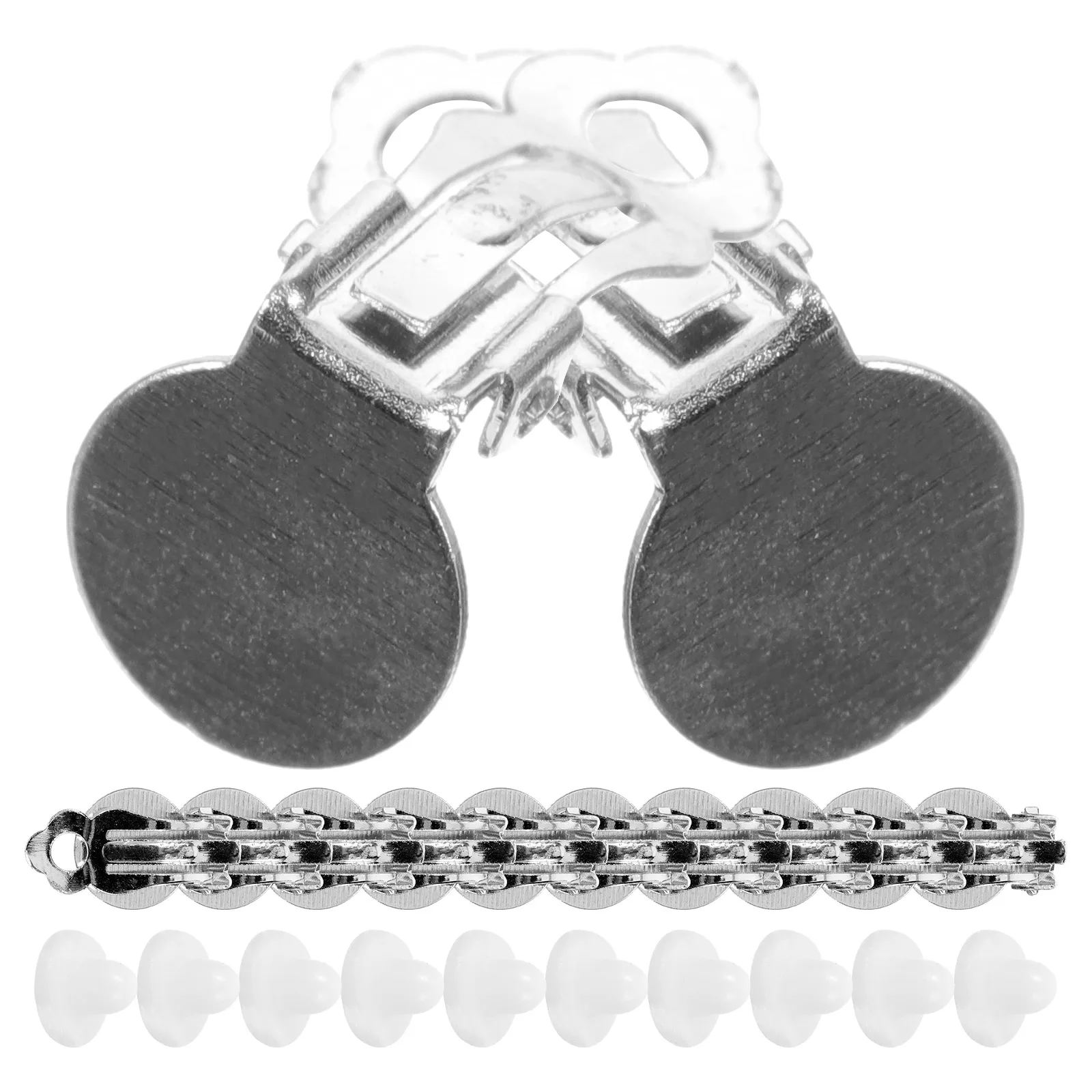 

100 Sets Earring Clip Accessories on Converter Clips Clip- Earrings Jewelry Making Base