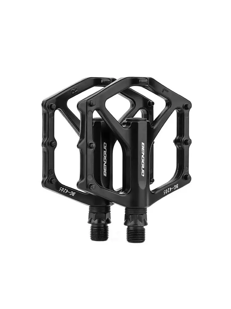 AliExpress NONE 1 Pair Bearing Bike Flat Pedals Ultralight Aluminum Stable Platform Road Pedals, for Gravel Cycling Parts with Anti Slip Pins