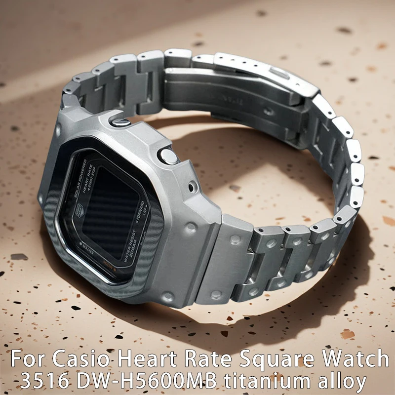 

Для часов Casio Small Square Watch 3516 DW-H5600MB: Модифицированный легкий корпус из титанового сплава для активного отдыха, серебристый, черный, золотой, мужской
