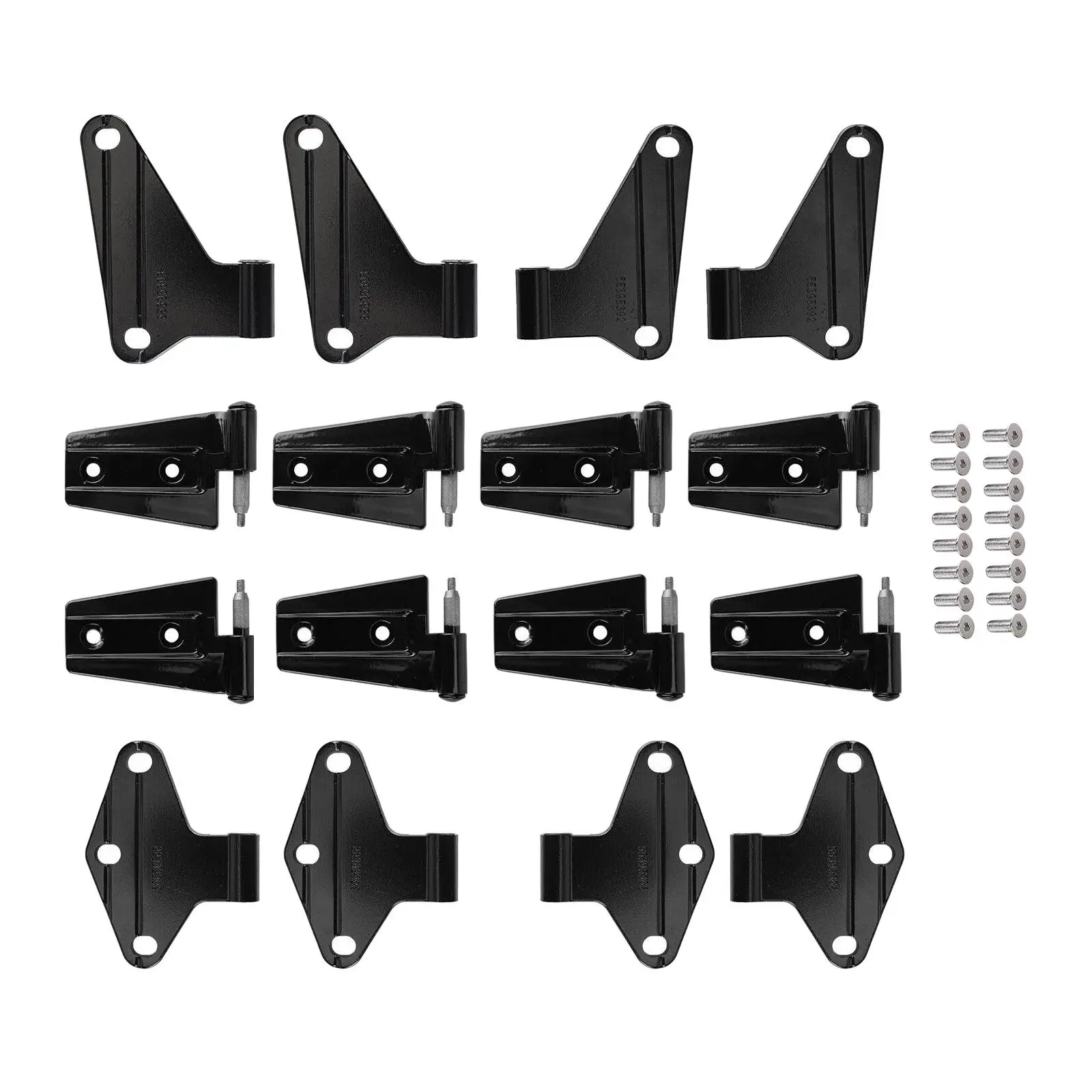 

Door Hinges Set 20089 20090 Assemblies Mounting Hardware Repair Parts Black