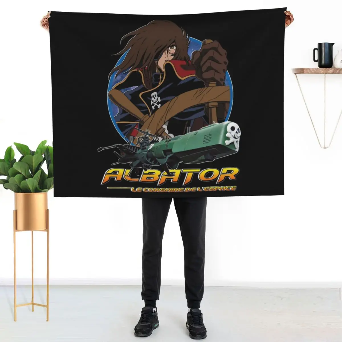 Albator (Captain Harlock) Throw Blanket Ultra Plush Cozy Blanket for Napping Sleeping
