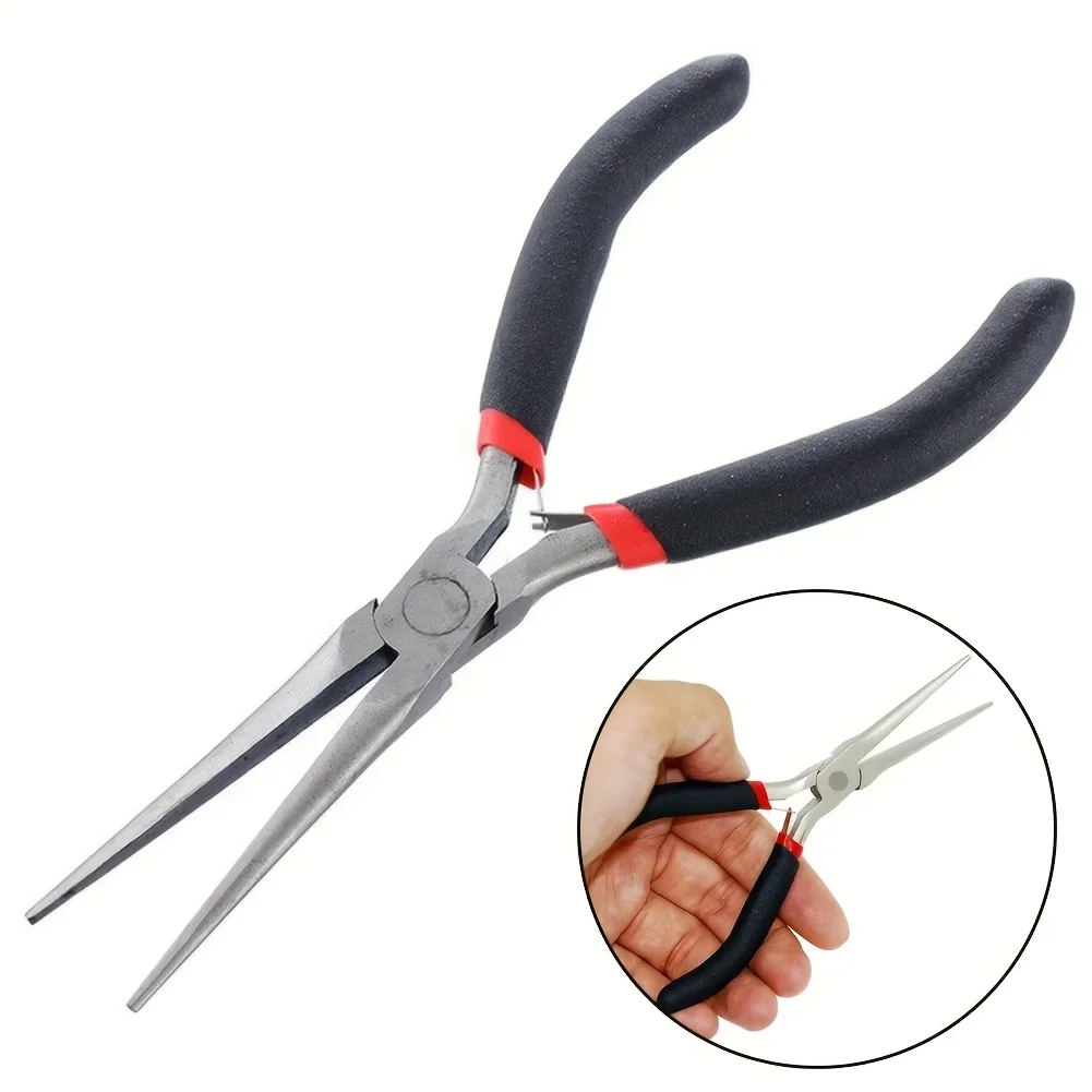 

Stainless Steel Household EDC Scissors Multi Tool Long Nose Plier Needle Nose Plier Forceps Repair Hand Tool