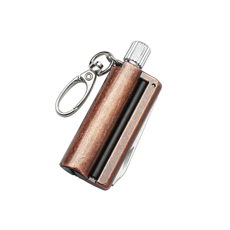 Retro Ten Thousand Matches Portable  Metallic  lighter outdoors camping Igniter Literary keychain Cigarette accessories