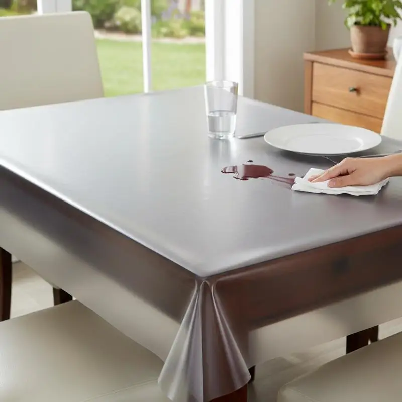 

Frosted Desk Protector 42 x 60 Inch For Office Dresser Dining Room Table, PVC Rectangle Tablecloth Easy Cleaning Thick Table Pad Mat