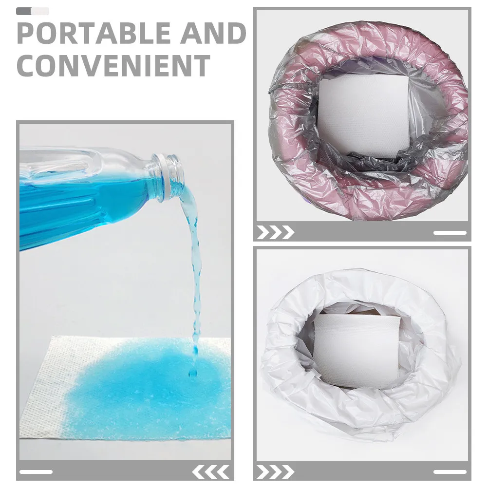 25Pcs Super Absorbent Adult Commode Liners Disposable Potty Chair Liners Odor Blocking Bedside Protective Pads Portable Use