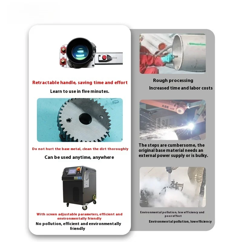 Laser Cleaning Machine Water-cooled High-power Oxidation Layer Removal Multi-mode Handheld Laser Light Rust Remover