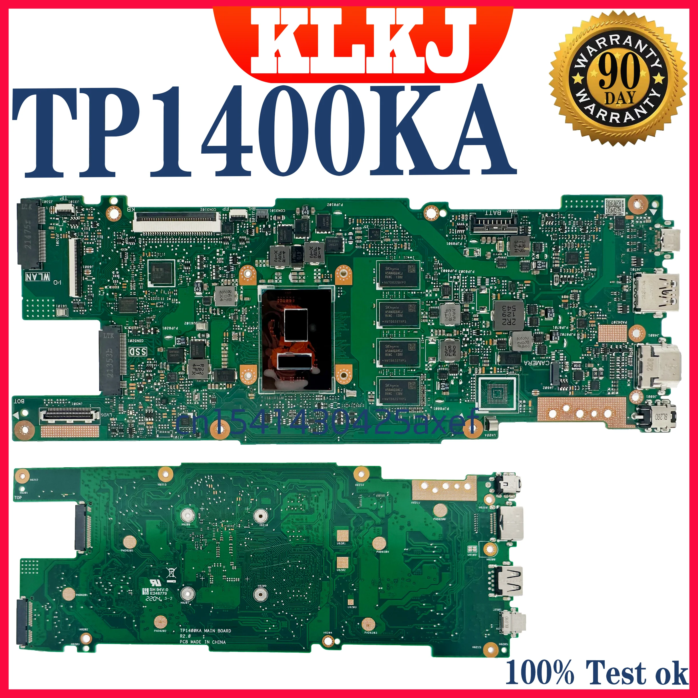Placa Base Dinzi TP1400KA para ASUS TP1401KA J1400KA J1401KA TP1400K TP1401K Vivobook Go 14 Flip, Placa Madre para Portátil, RAM: 8GB N6000