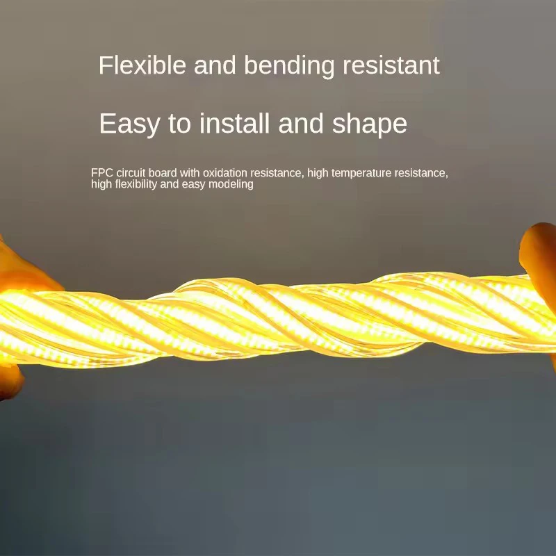 LED Strip Lights 220v Adhesive High Brightness COB Led Strip Flexible Ribbon Tape for Outdoor Garden Lighting Waterproof Lights