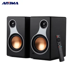 AIYIMA S500 Classic Bookshelf Speaker Bluetooth Wireless 120W Hifi Active Speakers For Home Computer Game Coaxial Optical RCA