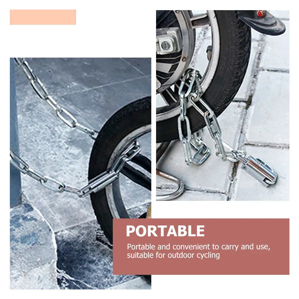 

Bike Chain Lock 1.5m High Grade Steel Wear Resistant Secure Lock for Bike Scooter Outdoor Travel Cycling Security Solution