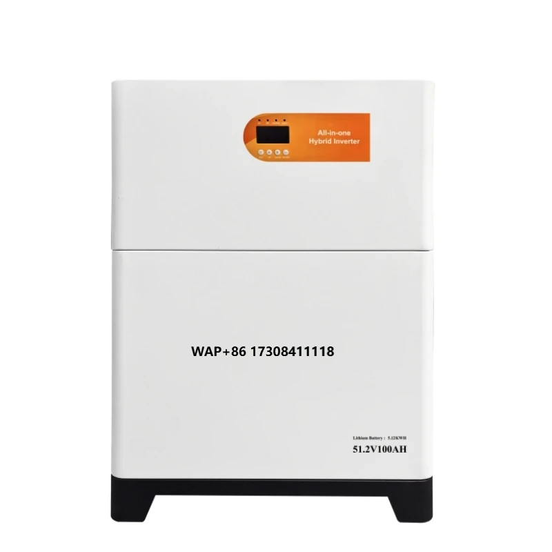 LiFePO4 Lithium Ion Battery 5kw 10kw 11kw 51.2V 100ah 200ah 48V with Hybrid Solar Inverter All in One Energy Storage System