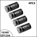 4PCS CR123A 650mAh