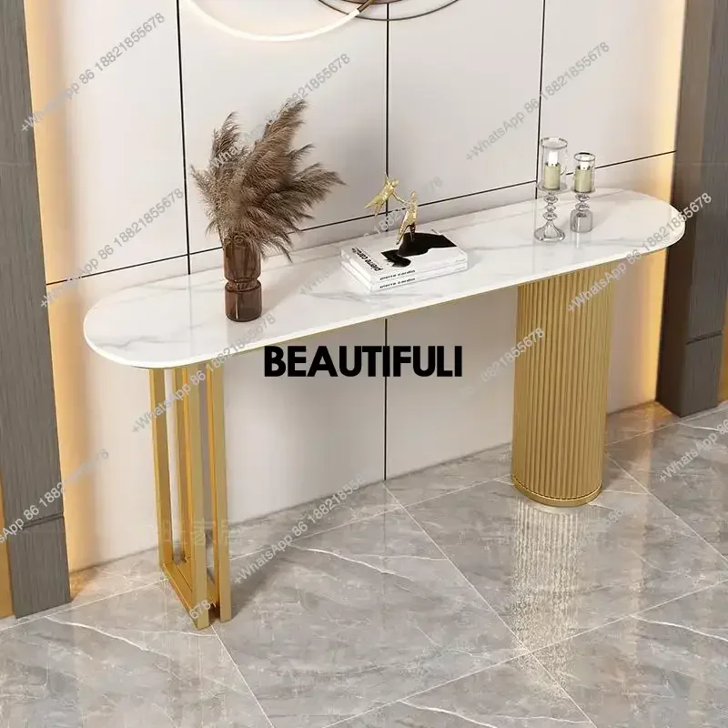 

Nordic Midcentry Console Table Modern Metal Entry Hallway Console Table Luxury Entrance Tisch Wohnzimer Living Room Furniture