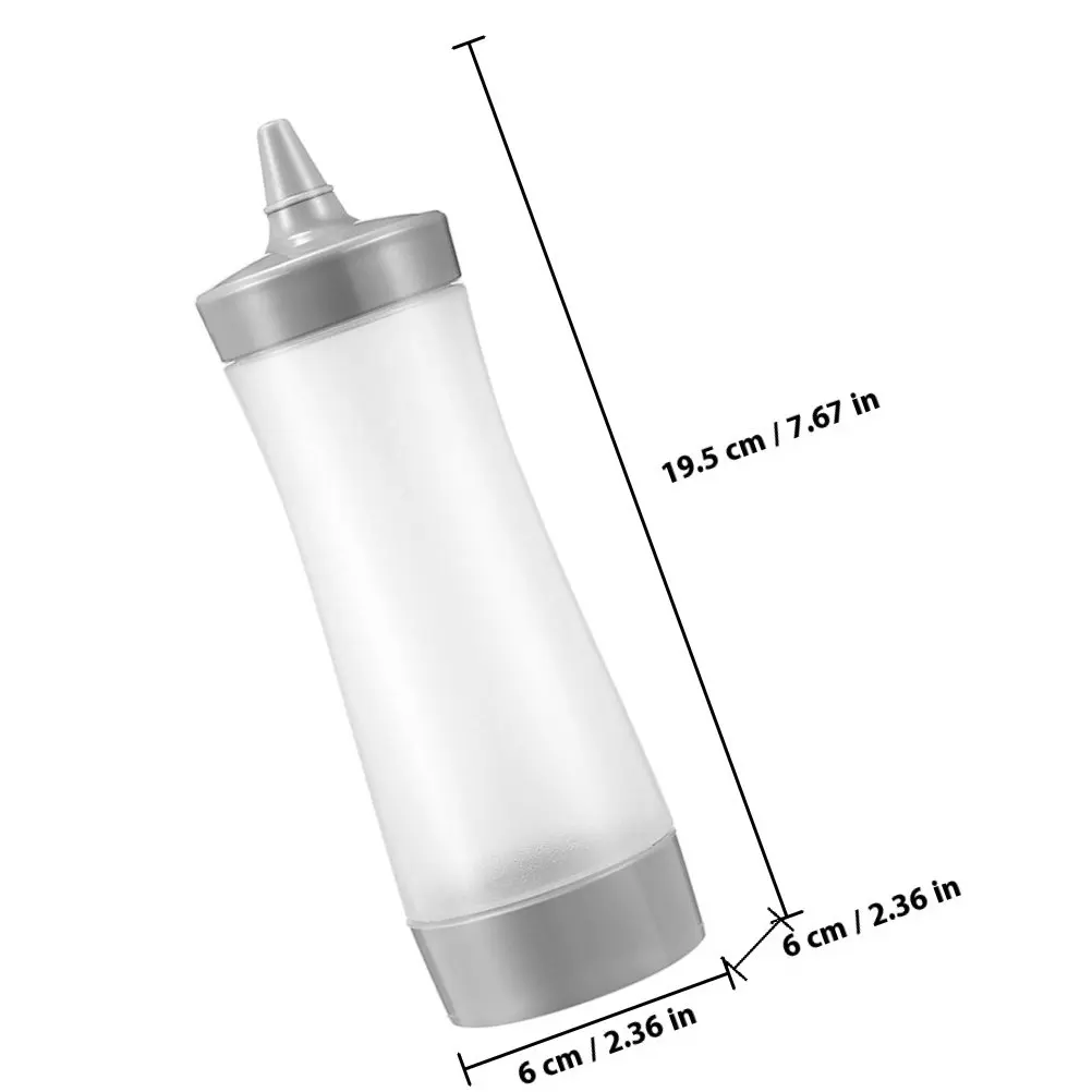2Pcs Eco Friendly PP Pe Squeeze Bottles Sealed Sauce Containers with Smooth Round Mouth Dust Insect Proof Kitchen Gadgets Baking
