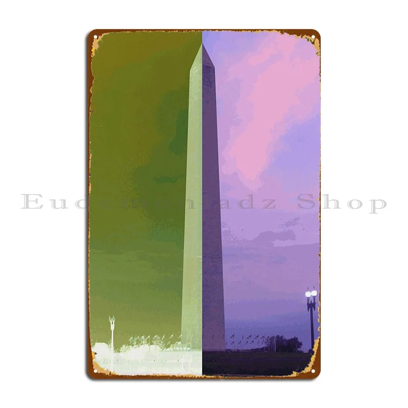 Washington Monument Metal Plaque Wall Decor Pub Cinema Customize Cinema Tin Sign Poster