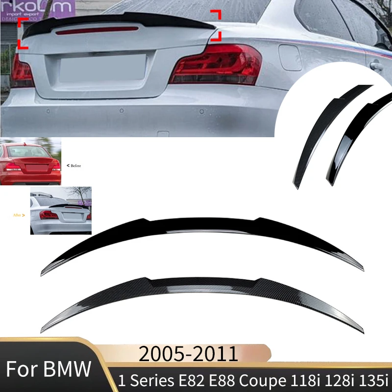 

For BMW 1 Series E82 E88 Coupe 118i 128i 135i 2005-2011 Car Rear Trunk Spoiler Wing Rear Roof Spoiler Tail Wing Body Kits Tuning