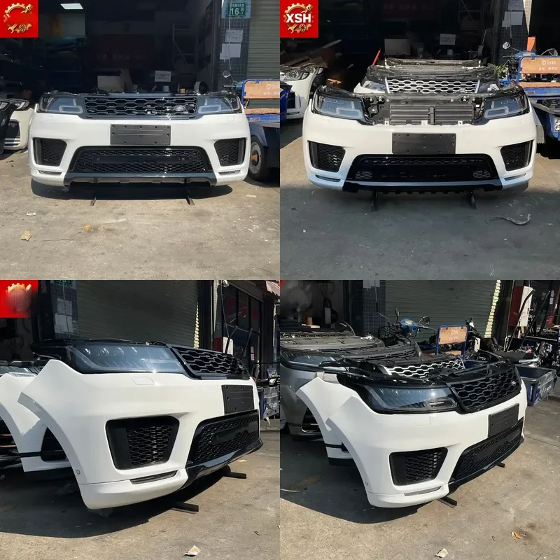 Complete Front Bumper with Radiator and Headlights for Range Rover Sport L494 2018-2022 Auto Body Parts Replacement Kit