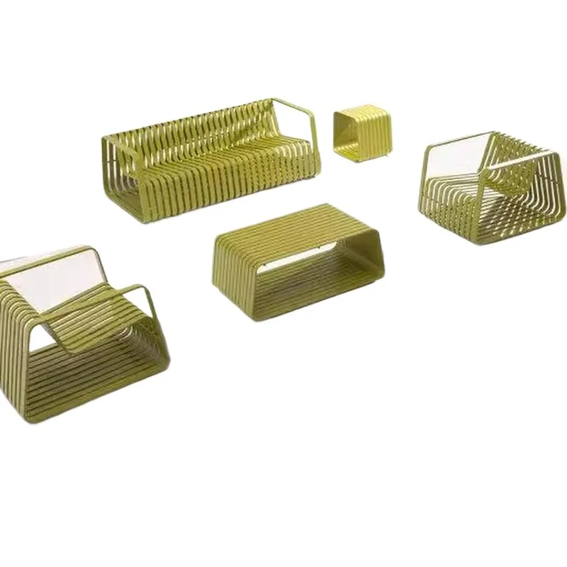 Outdoor courtyard garden outdoor aluminum alloy sofa chair, hotel villa coffee table