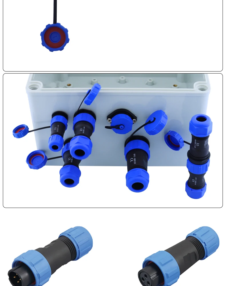 SP13 IP68 Wasserdichter Steckverbinder, Stecker & Buchse, 2/3/4/5/6/7/9-polig, Panelmontage, Kabelverbinder, Luftfahrtstecker GBDQA – Detail 5