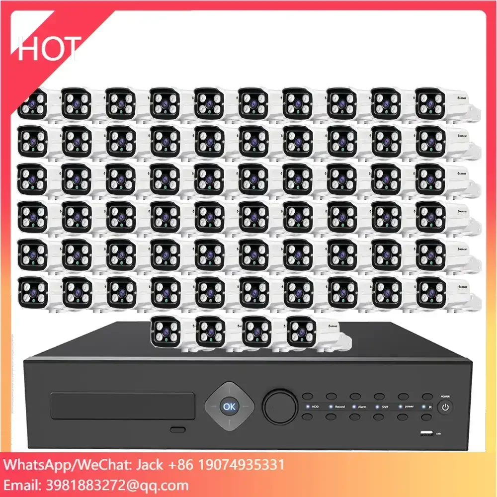 Xmeye APP CCTV 64ch 3MP NVR 8 HDD 64 Channel Nvr Video Recorder with IP Network Cameras Surveillance System