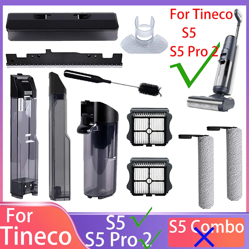 Original Clean/Dirty Water Tank For Tineco Floor One S5/ S5 Pro 2 Vacuum Cleaners Replacement Spare Parts Filter Roller Brush