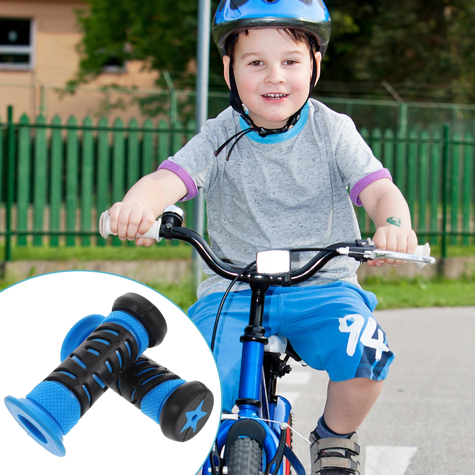 

1 Pair Kids Bike Handlebar Grips Non Slip Rubber Soft Comfortable Covers for Children's Bicycles Balance Bikes Scooters