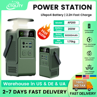 200W Camping Power Station 192Wh Power Bank 60000mAh LiFePo4 Portable Charger Battery Outdoor Solar Generator USB Port Supply