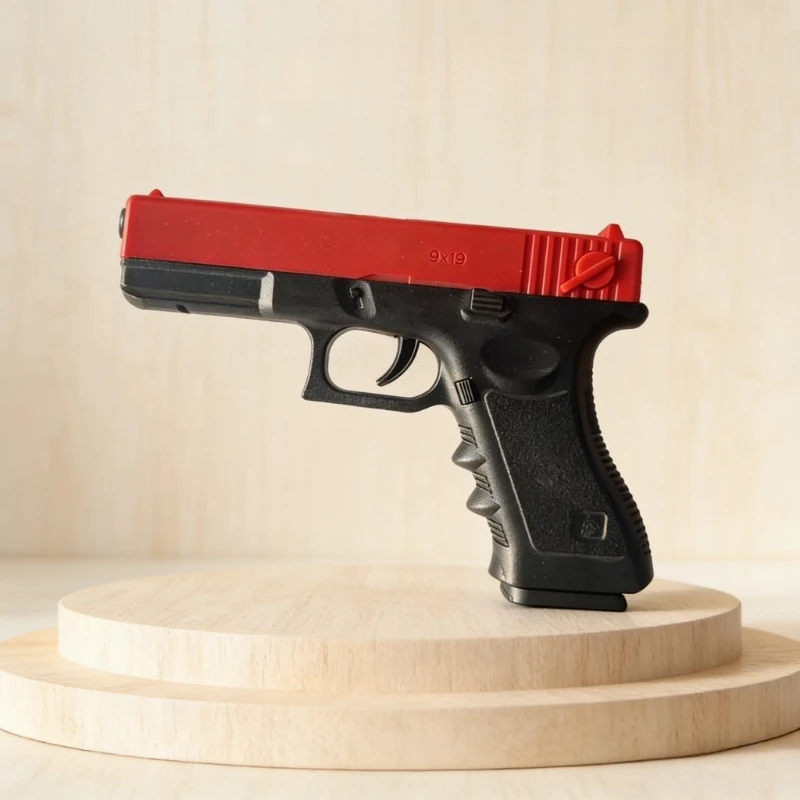 

Игрушечный пистолет Alloy G17, стреляющий мягкими пулями на дальние дистанции, с резиновыми пулями 7-8 мм, креативный подарок на день рождения для мальчиков